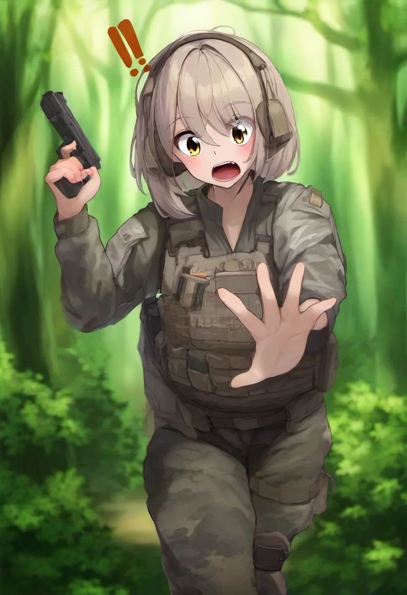 愚息を発見した女兵士
