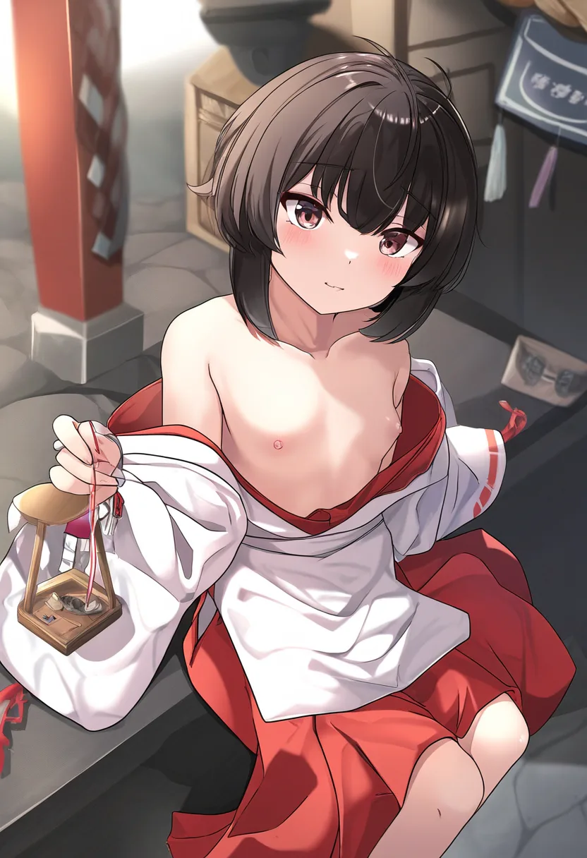 恥ずかしがらない巫女さん