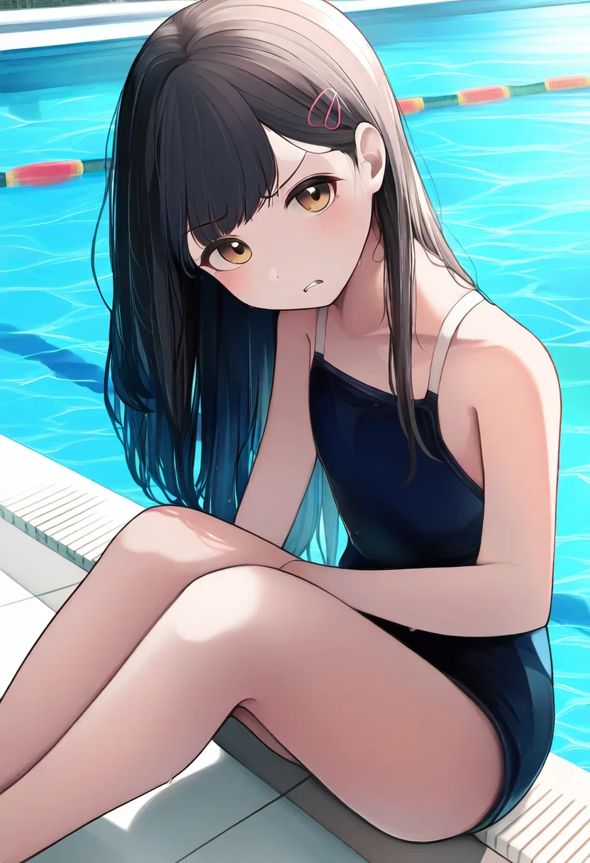 黒髪女子怒り