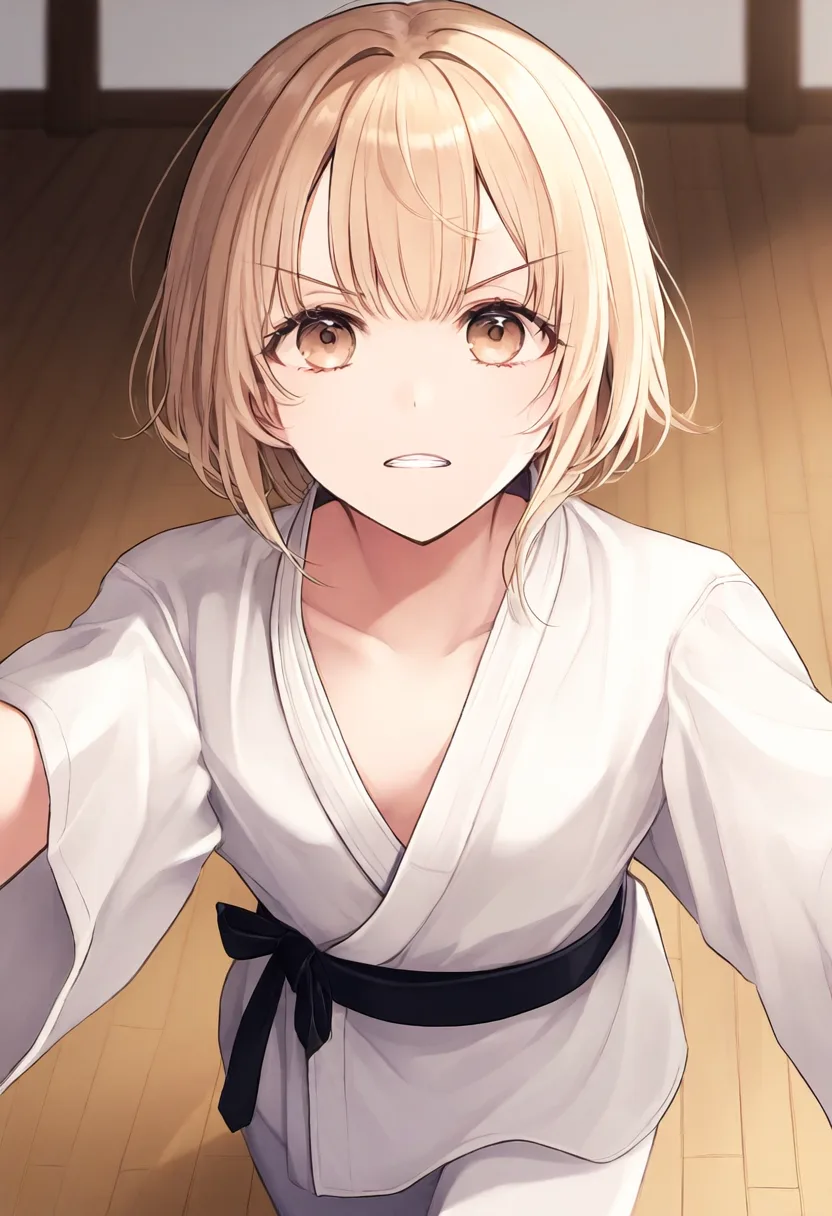北欧系女性と立技