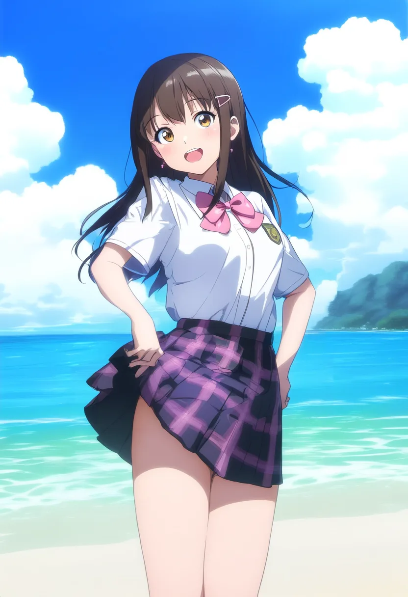 a heroine in a beach