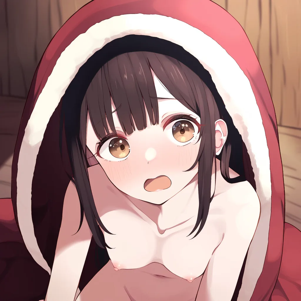 雪山で遭難して震える美少女