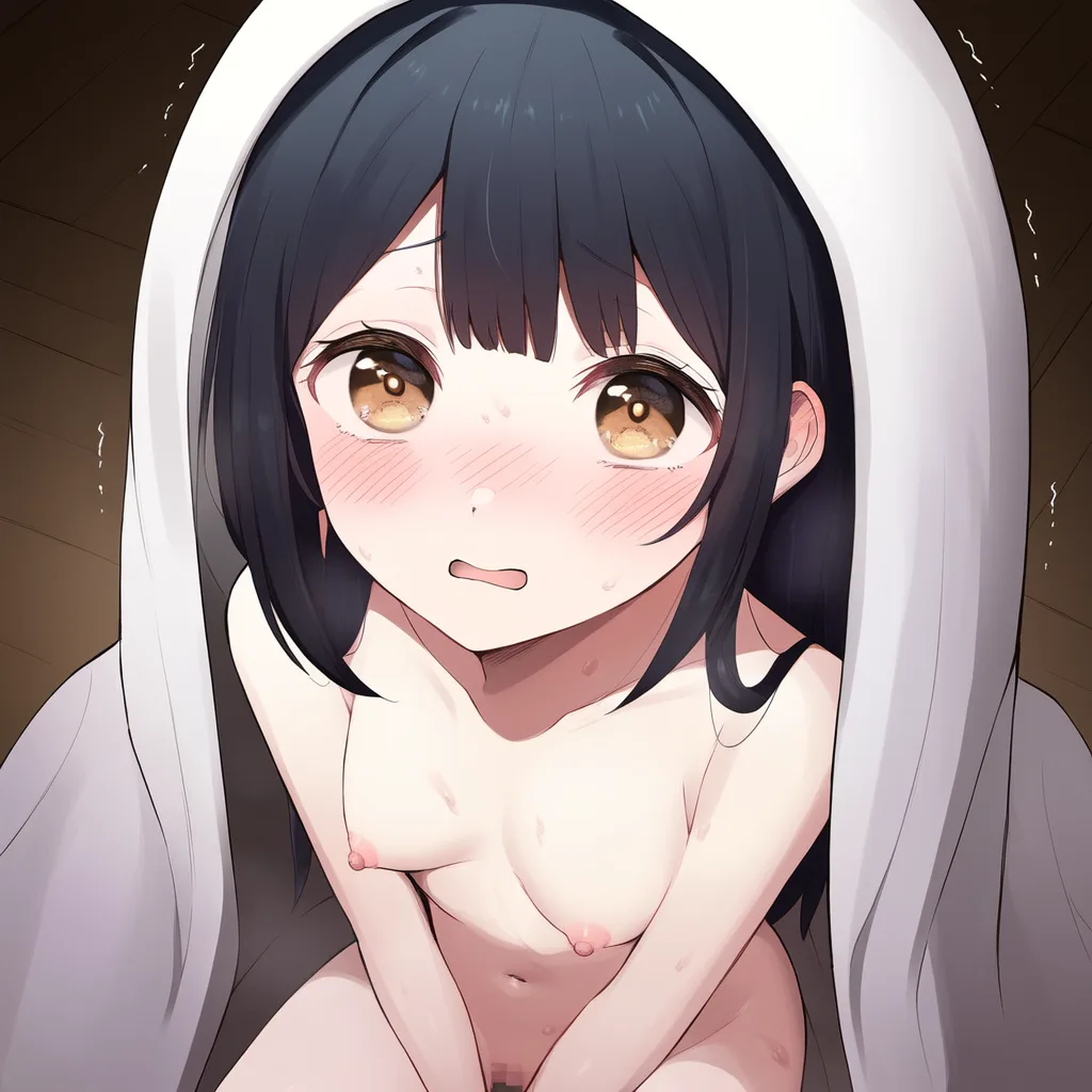 雪山で遭難して震える美少女
