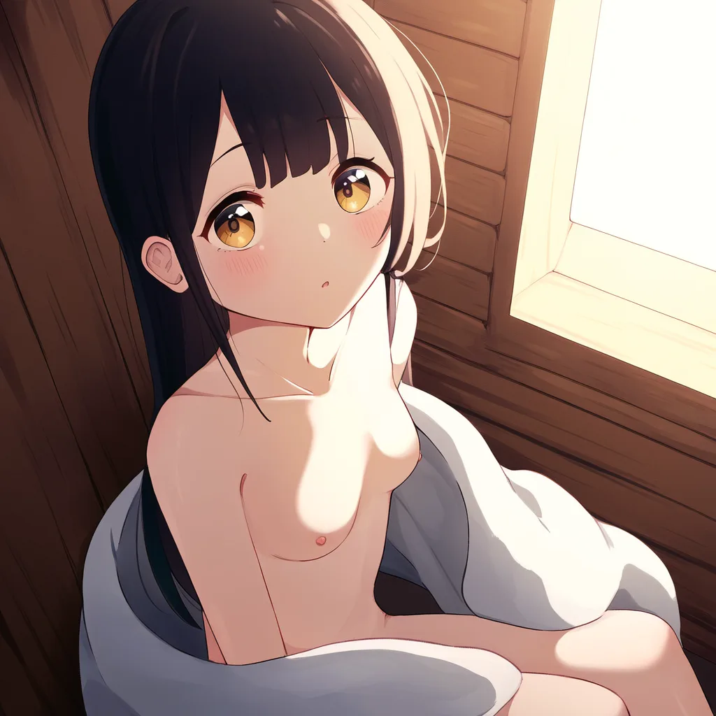 雪山で遭難して震える美少女