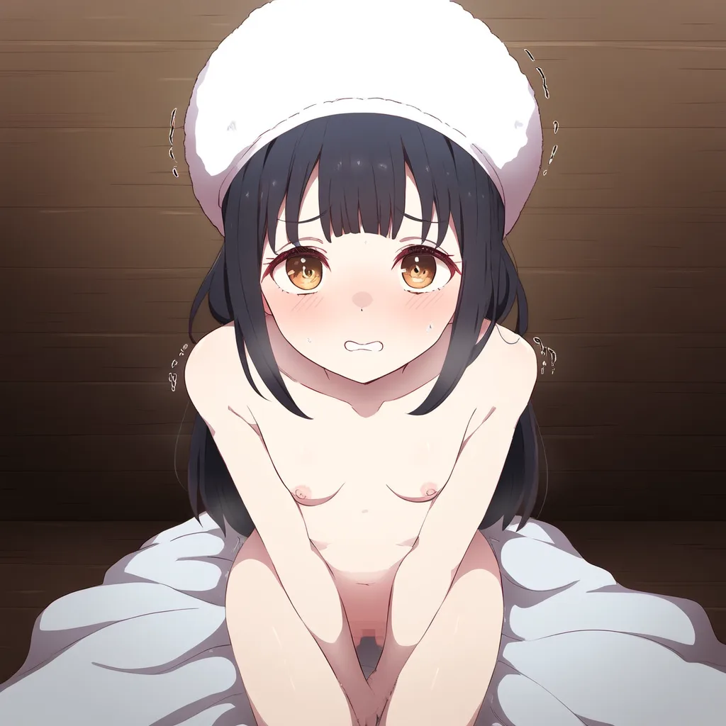 雪山で遭難して震える美少女