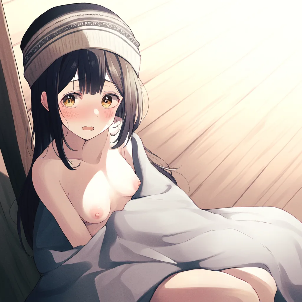 雪山で遭難して震える美少女