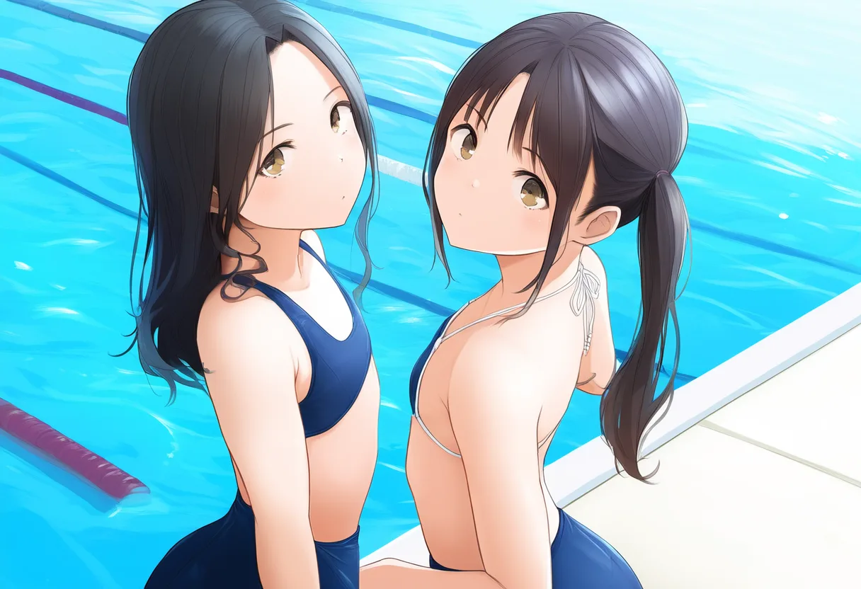 仲良し二人組水着
