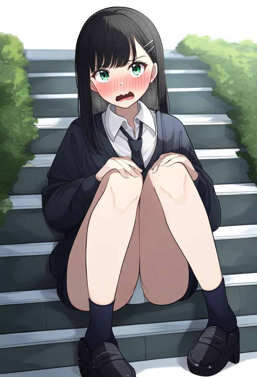 パンチラが恥ずかしい女子