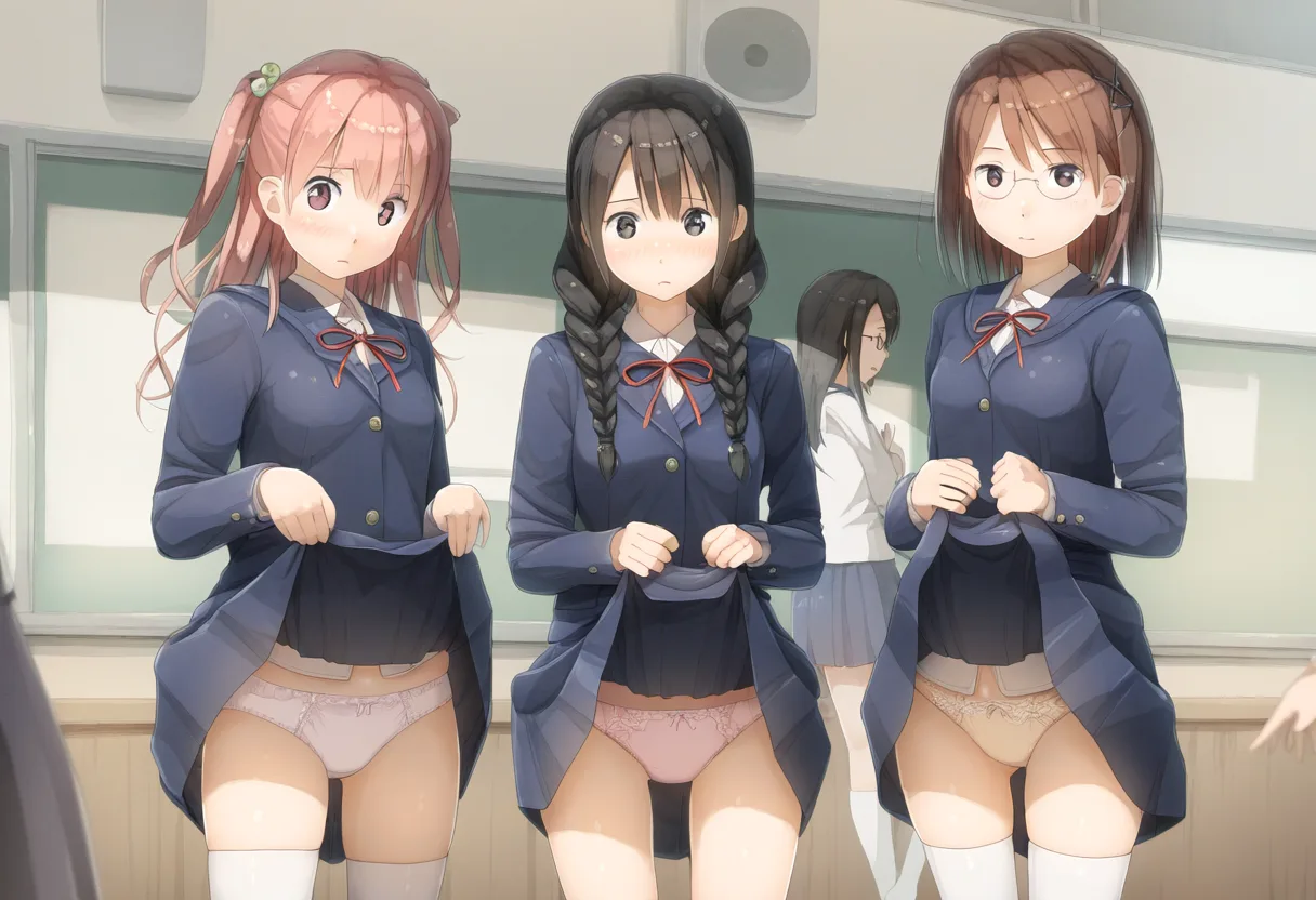 たくし上げ三つ編みーず。