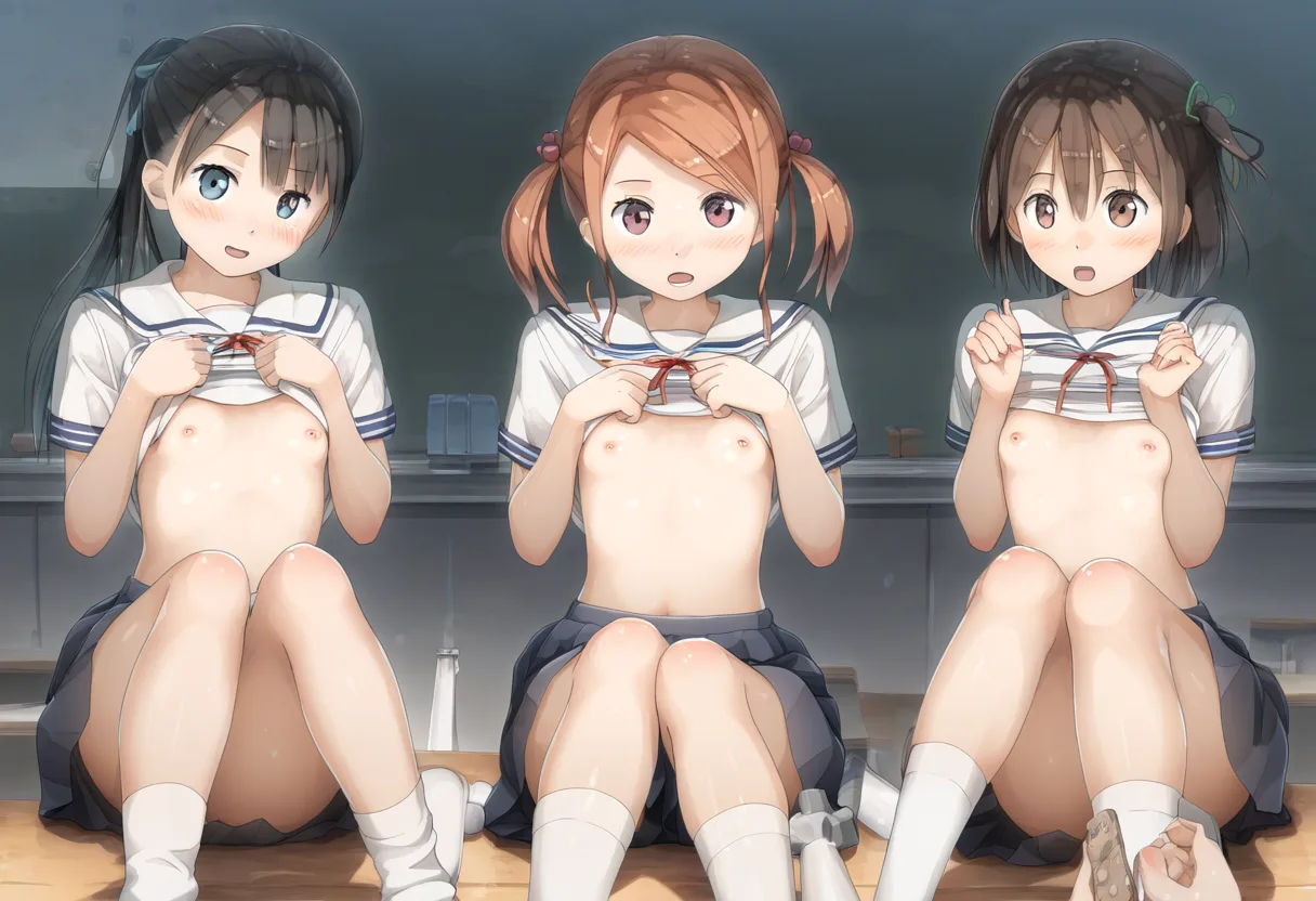 ちっぱい三人衆。でも可愛い。