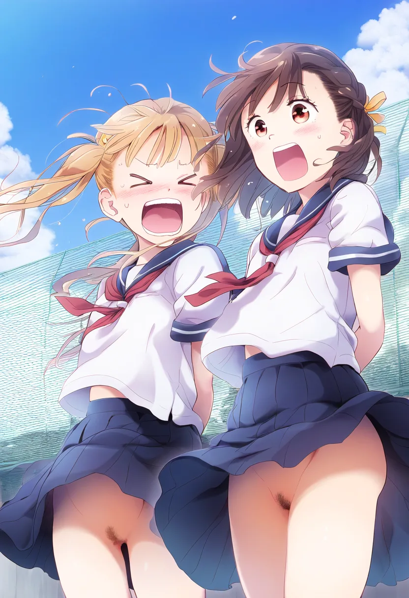 みられて恥ずかしい女子たち。