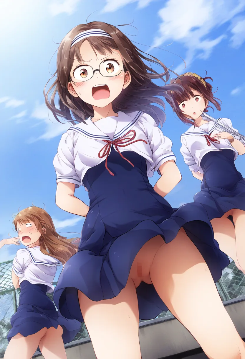 やらかした生徒会への罰ゲームはノーパンです。