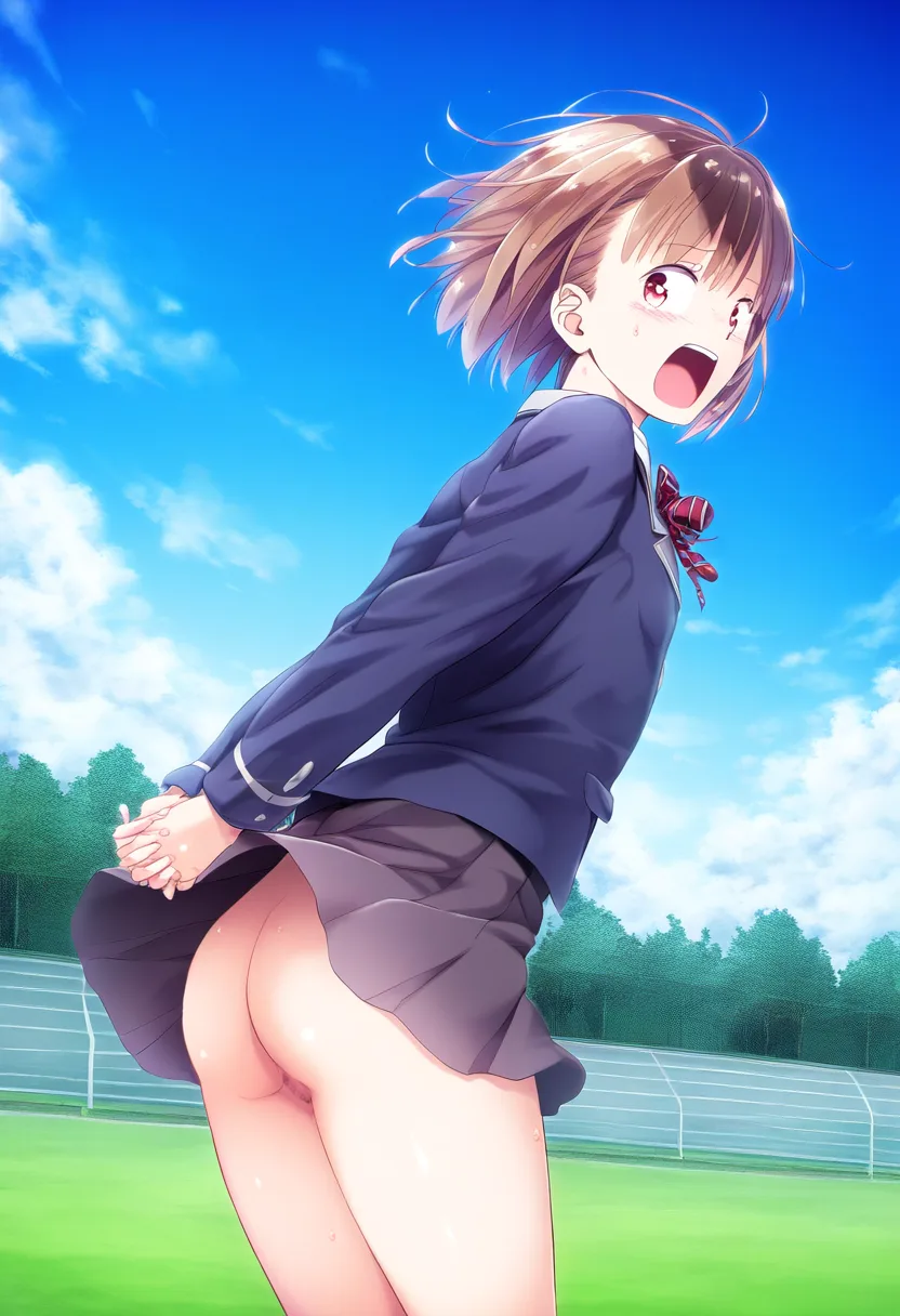 やらかし女子、お尻を晒す。