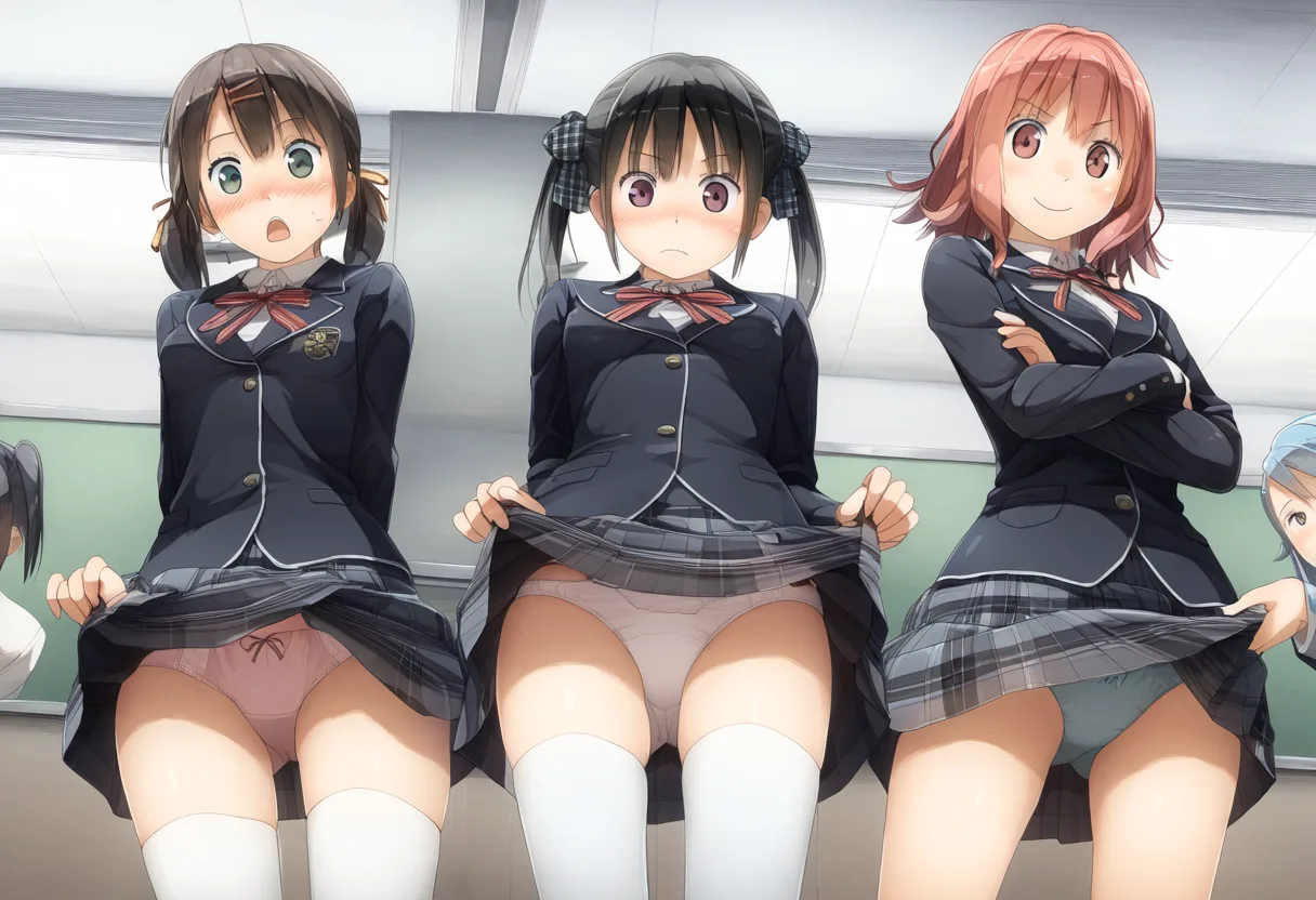 ツインテ女子のパンツが可愛い。