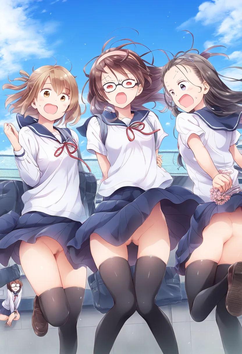 ノーパンん女子は裸できゅん。