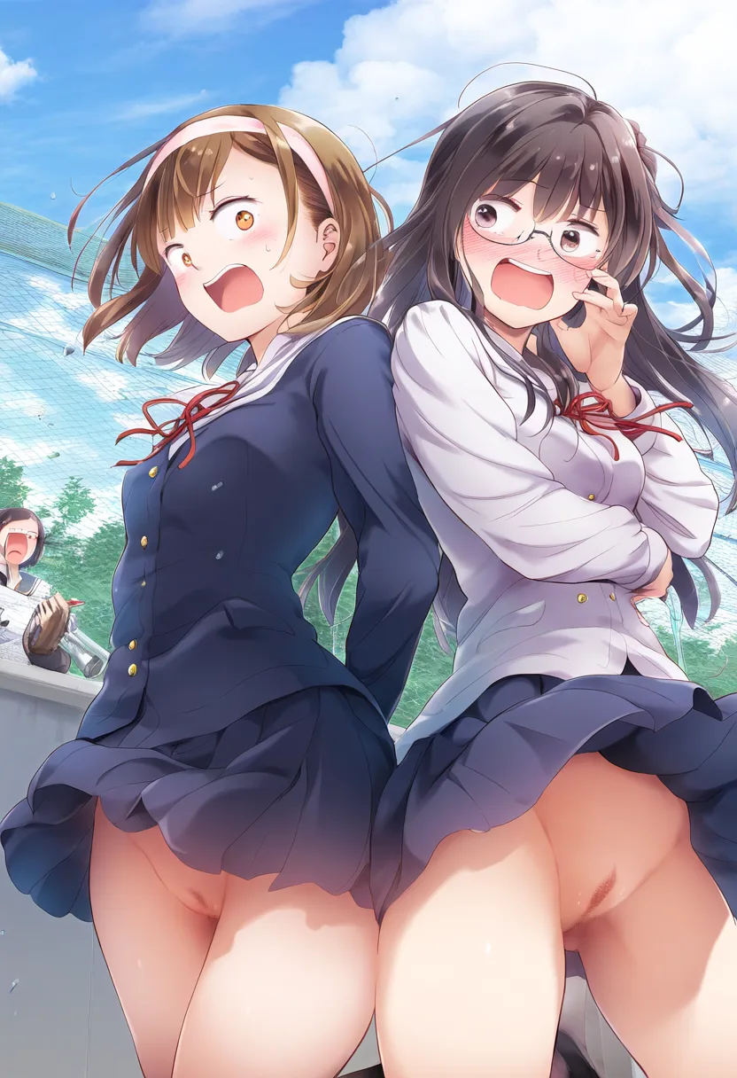 ボーイズたちから歓声が上がるようなノーパン女子。