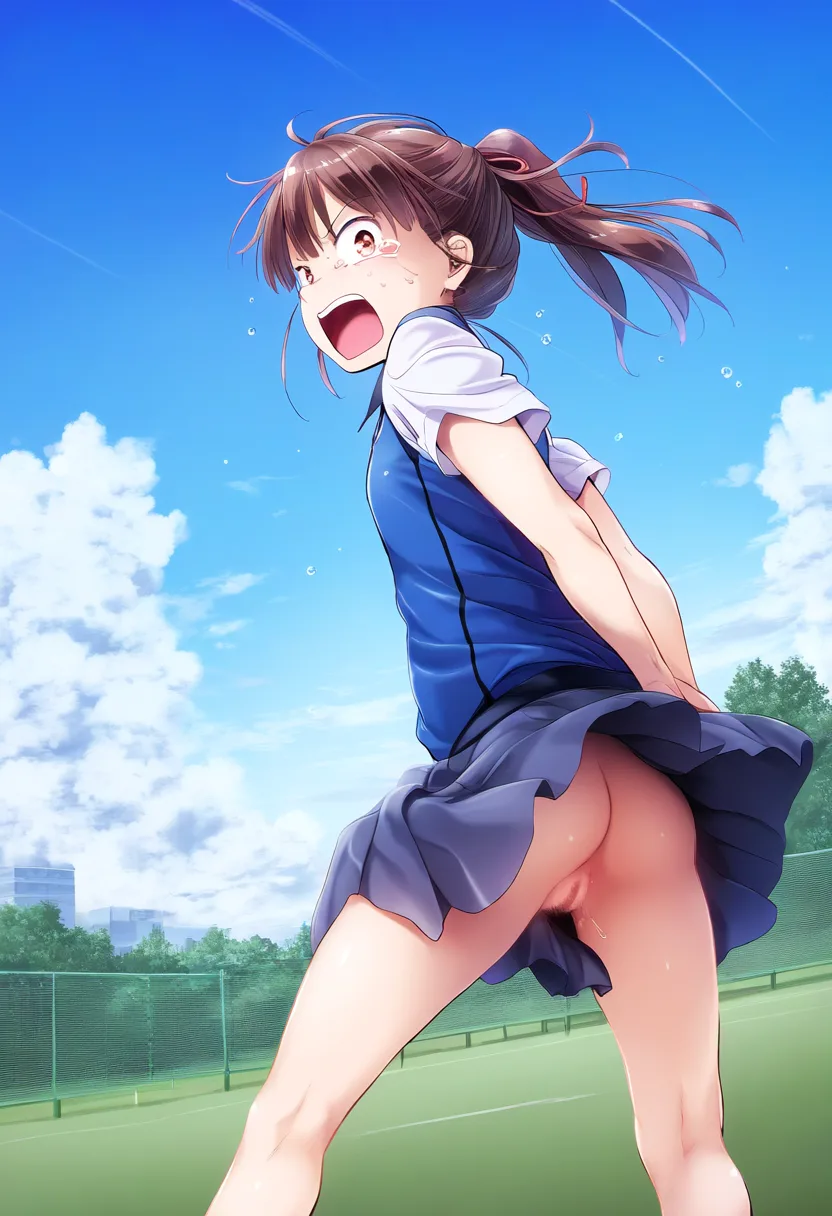 ポニテ女子のお◯んこが綺麗。