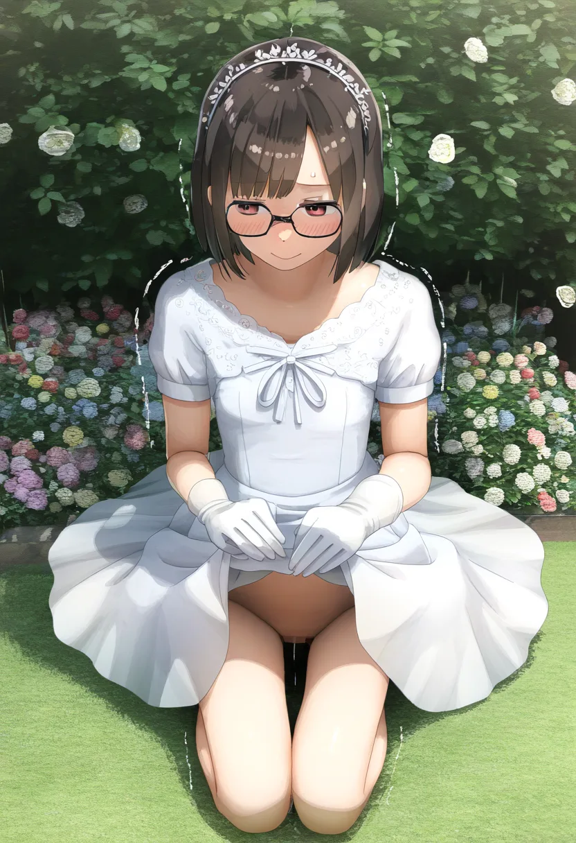 メガネ女子。見せてくれている。