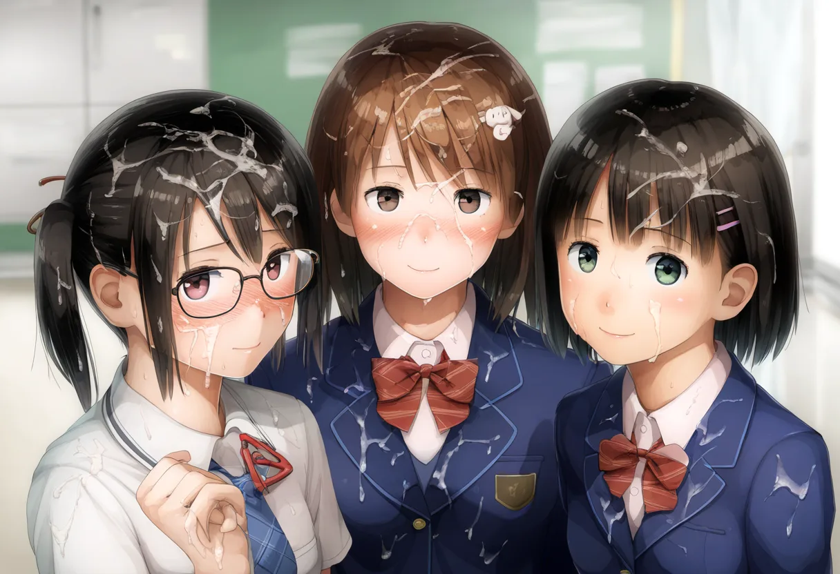 嬉し恥ずかしぶっかけ女子。