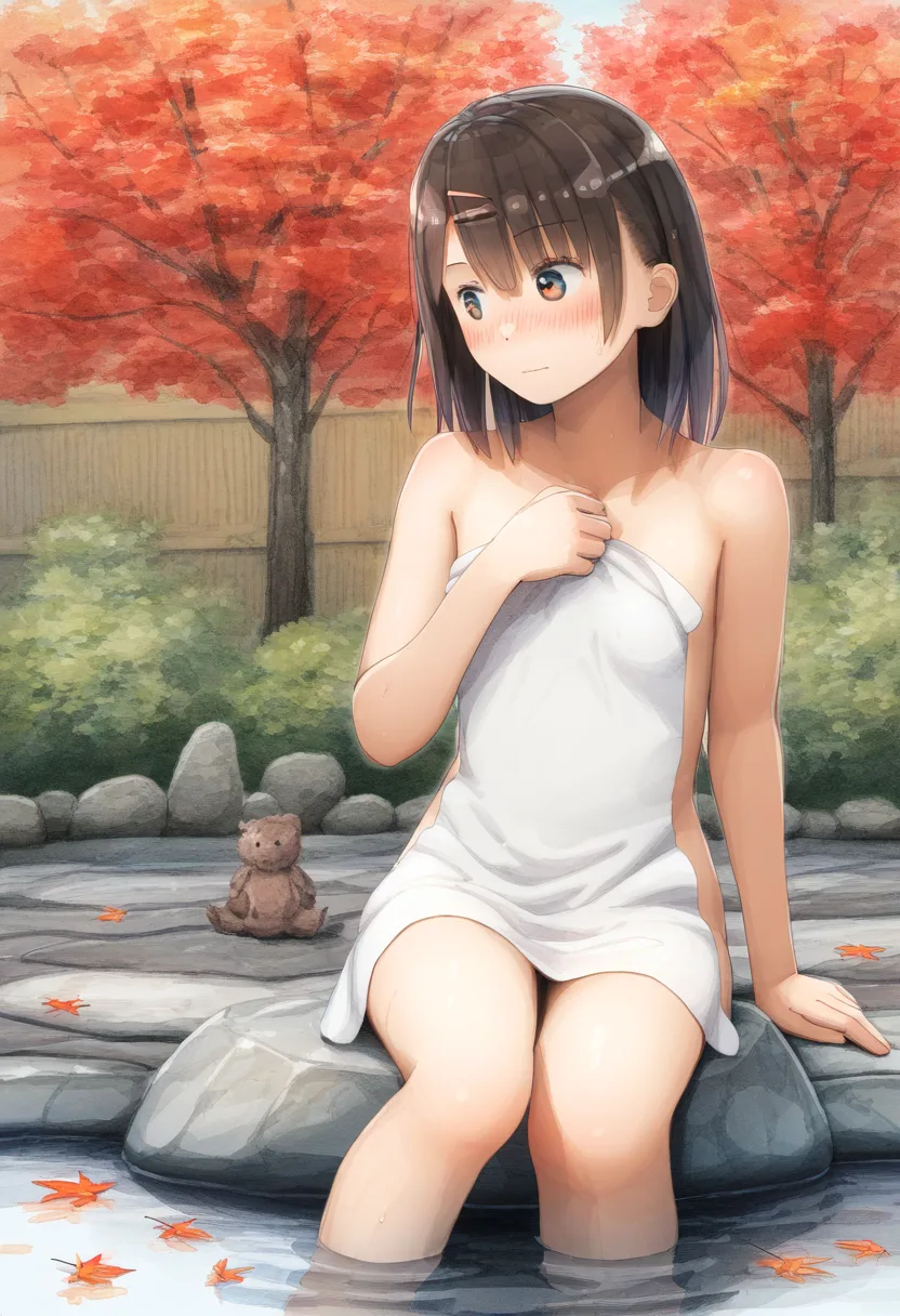 秋の温泉女子は可愛い。