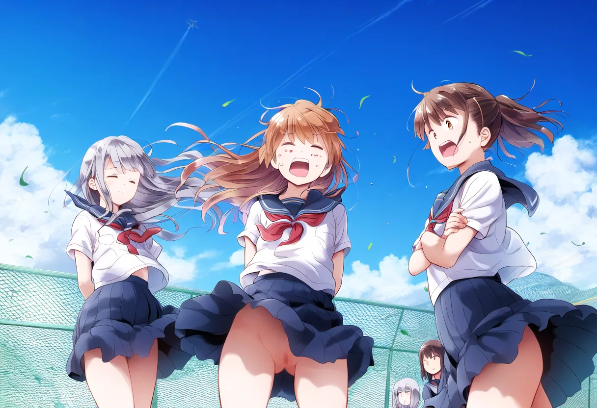 罰ゲームは屋上でノーパン。