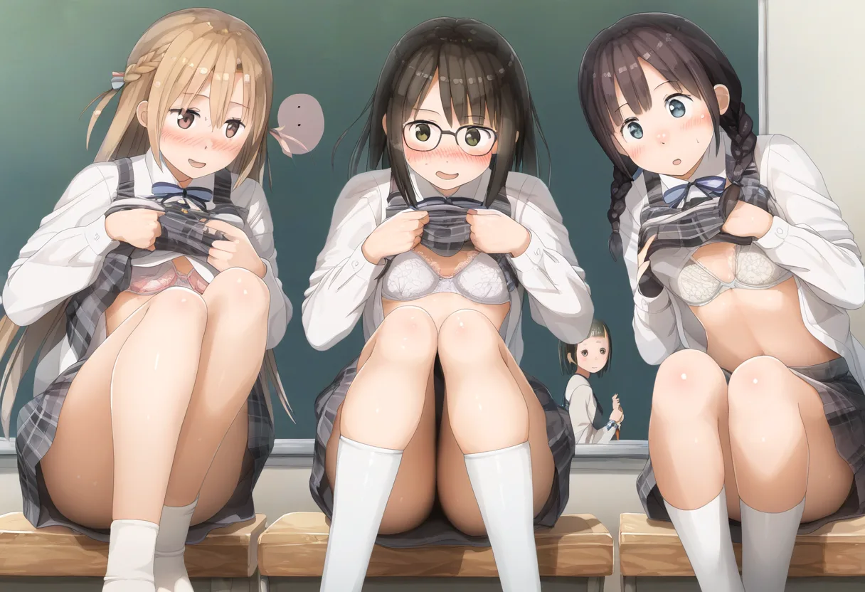 興味津々女子のたくし上げブラ店。