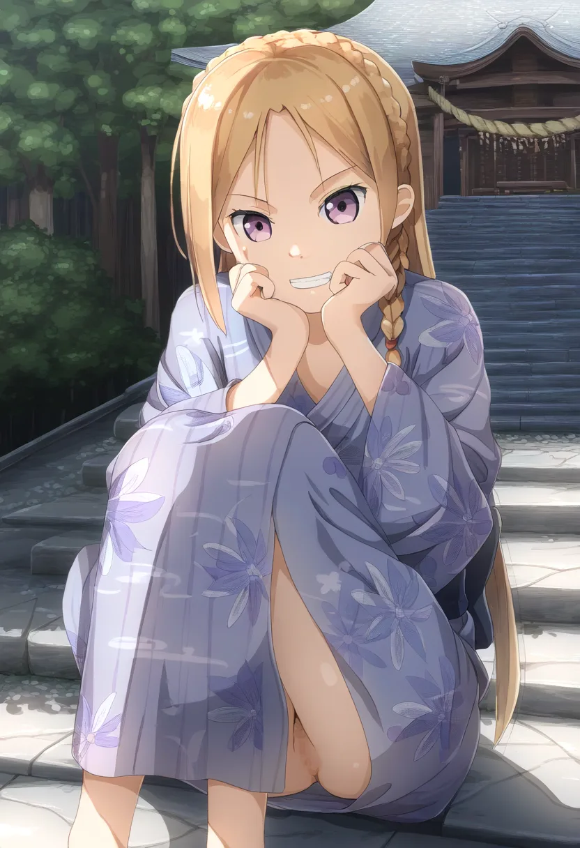 金髪の可愛い女の子のお◯んこが見えていて可愛い