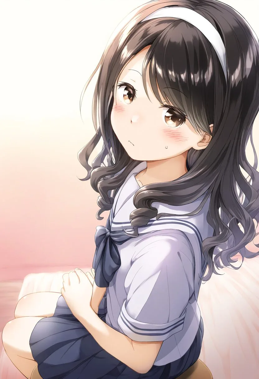 これから検診を受けるヘアバンドの女子