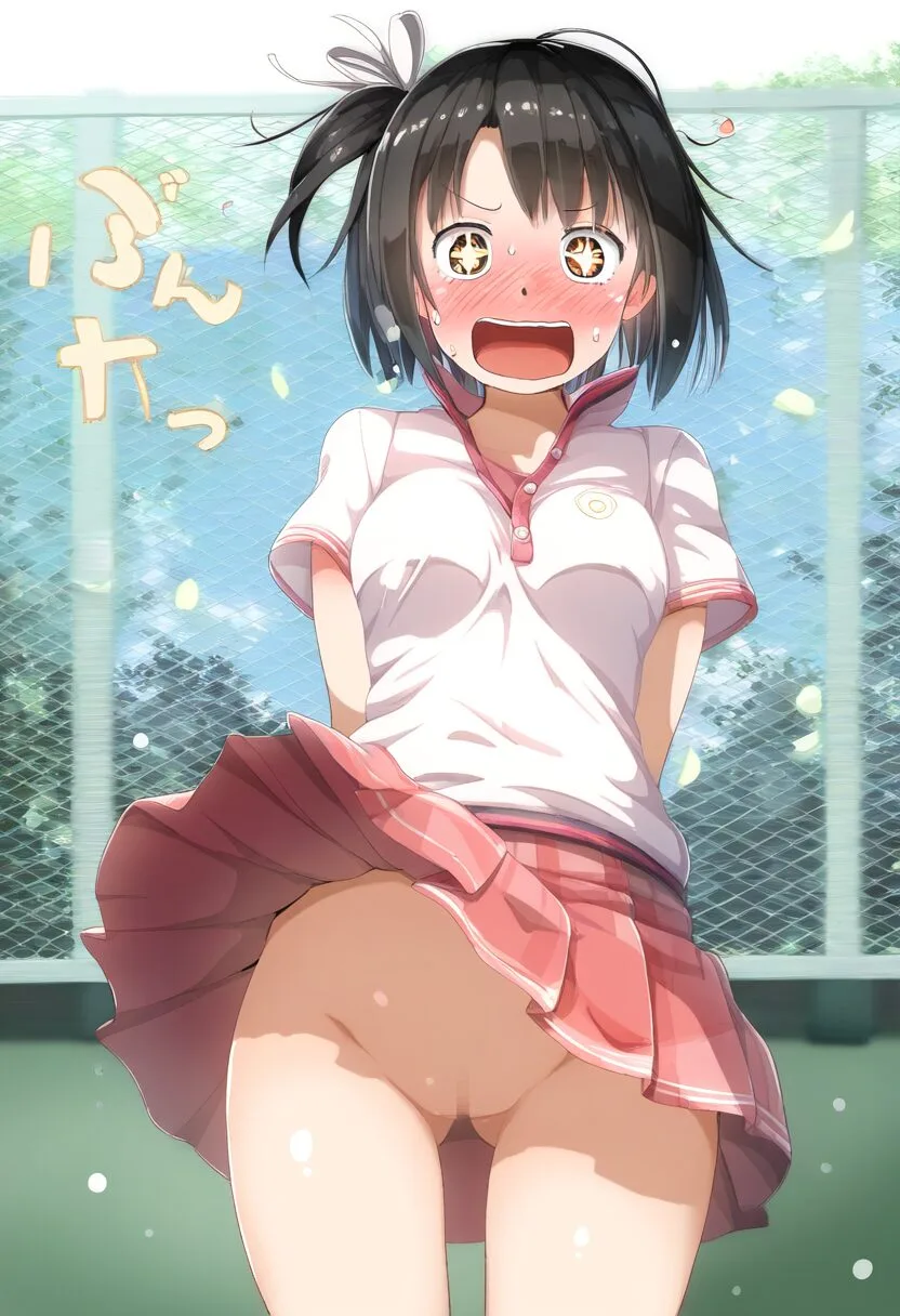 風が吹いてもノーパンで恥ずかしい元気女子