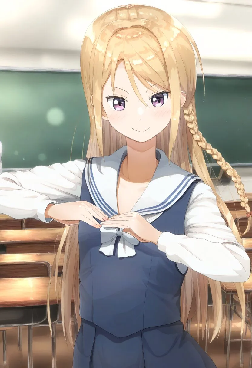 パツキン女子が教室ではしゃぐ