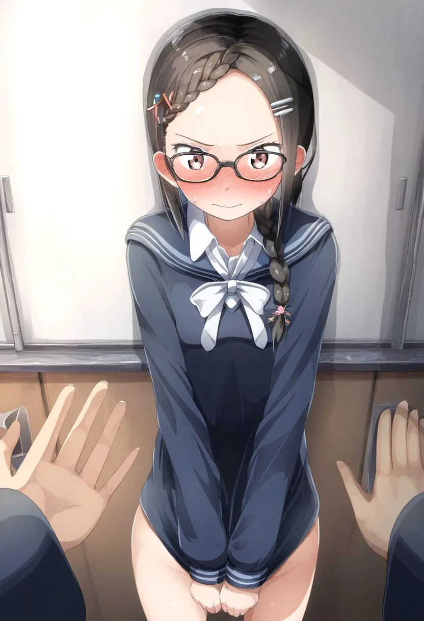 眼鏡委員長どのは恥ずかしい系の罰を受けている
