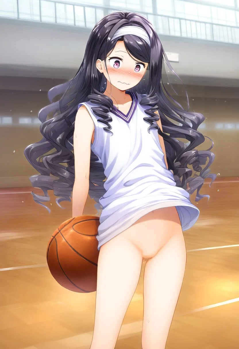 ヘアバンドが可愛い女子はノーパンでバスケする