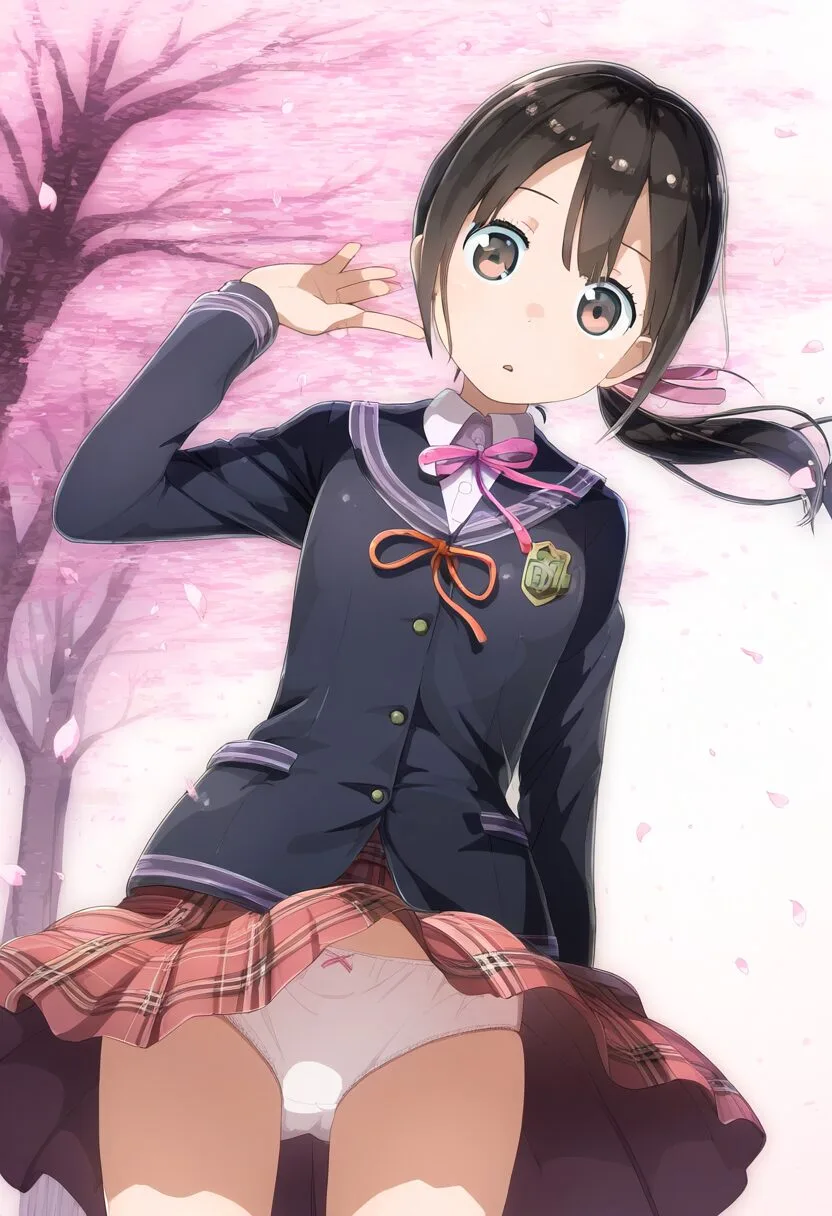 パンチらの黒髪ポニーテール女子