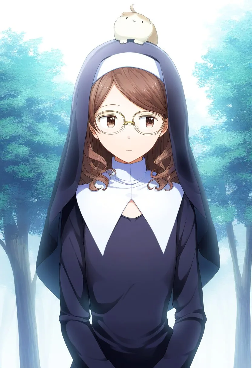 桜の樹のしたにいる清華みのり