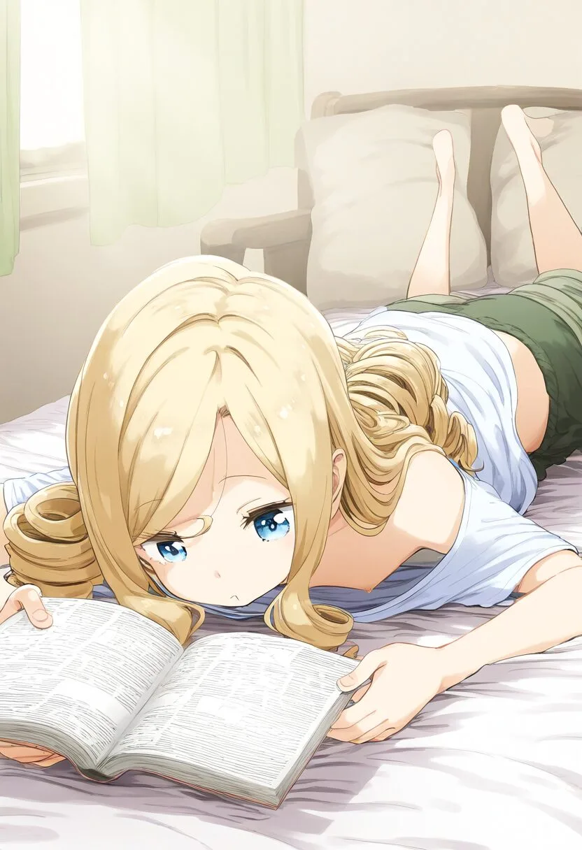 銀髪縦ロール女子は本を読んでいる