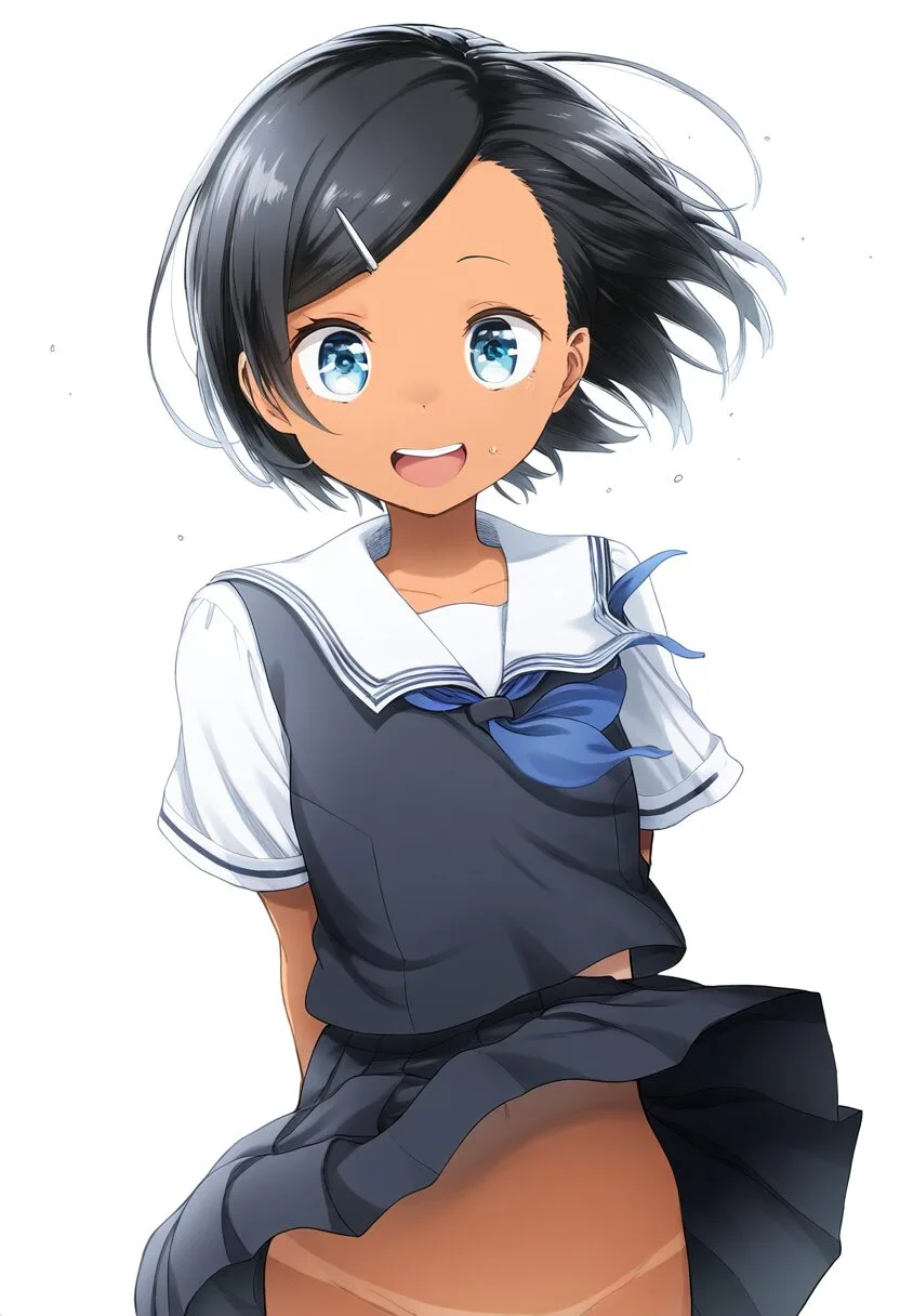 陽坂みおはお尻見えてるのに笑顔