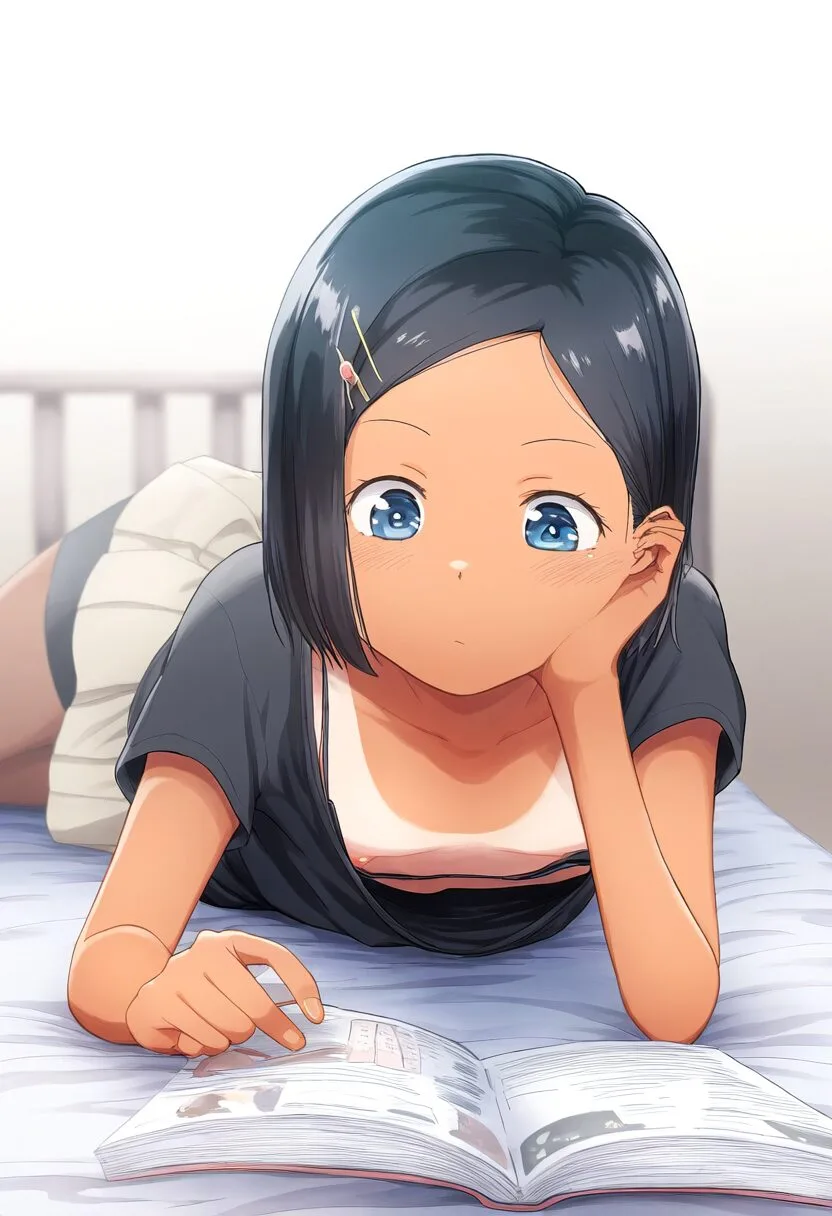 スポーツ少女は本を読んでいる