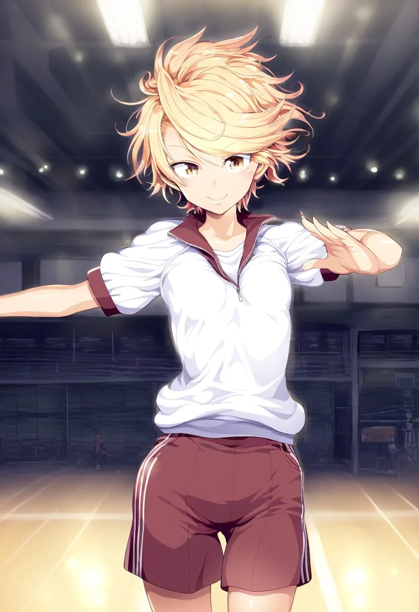 体操服で楽しそうなすみか