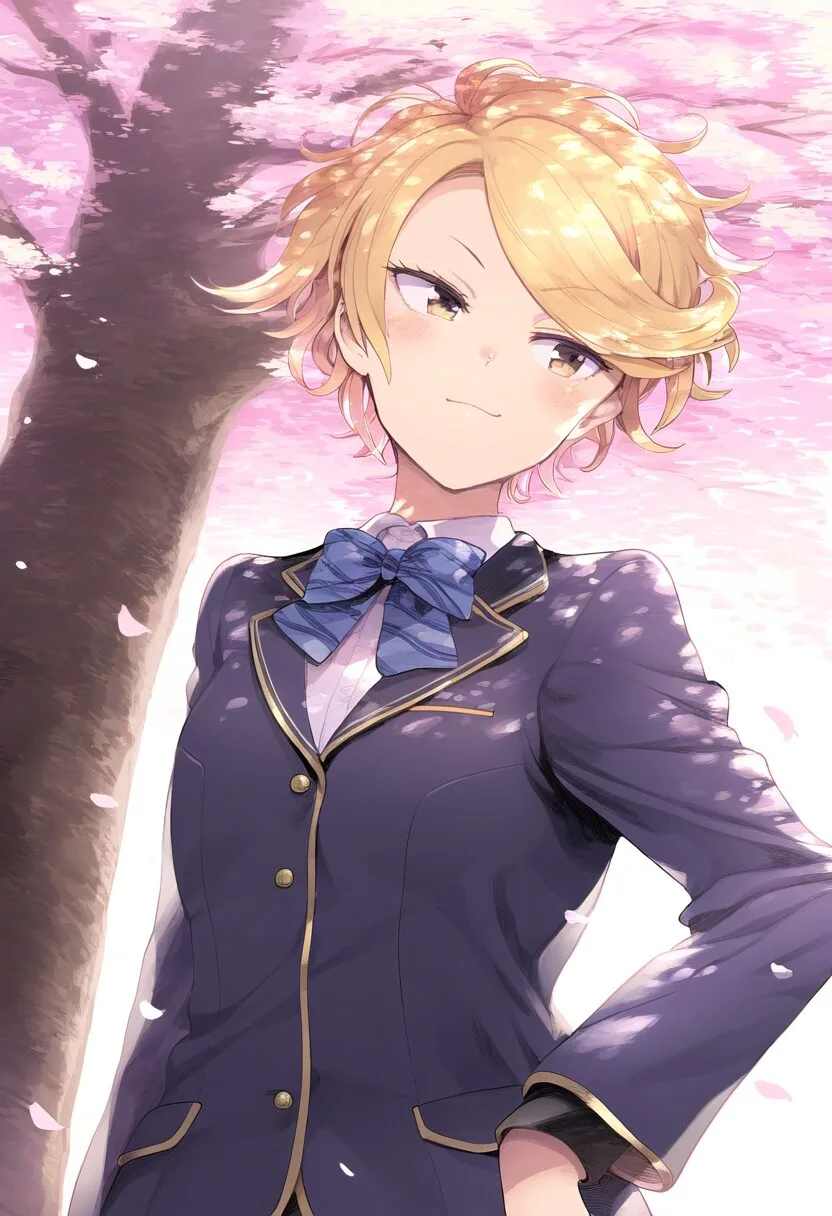 桜の樹のしたにいる速水