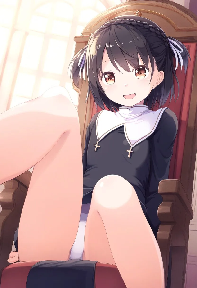 サイドテール女子は丸出し