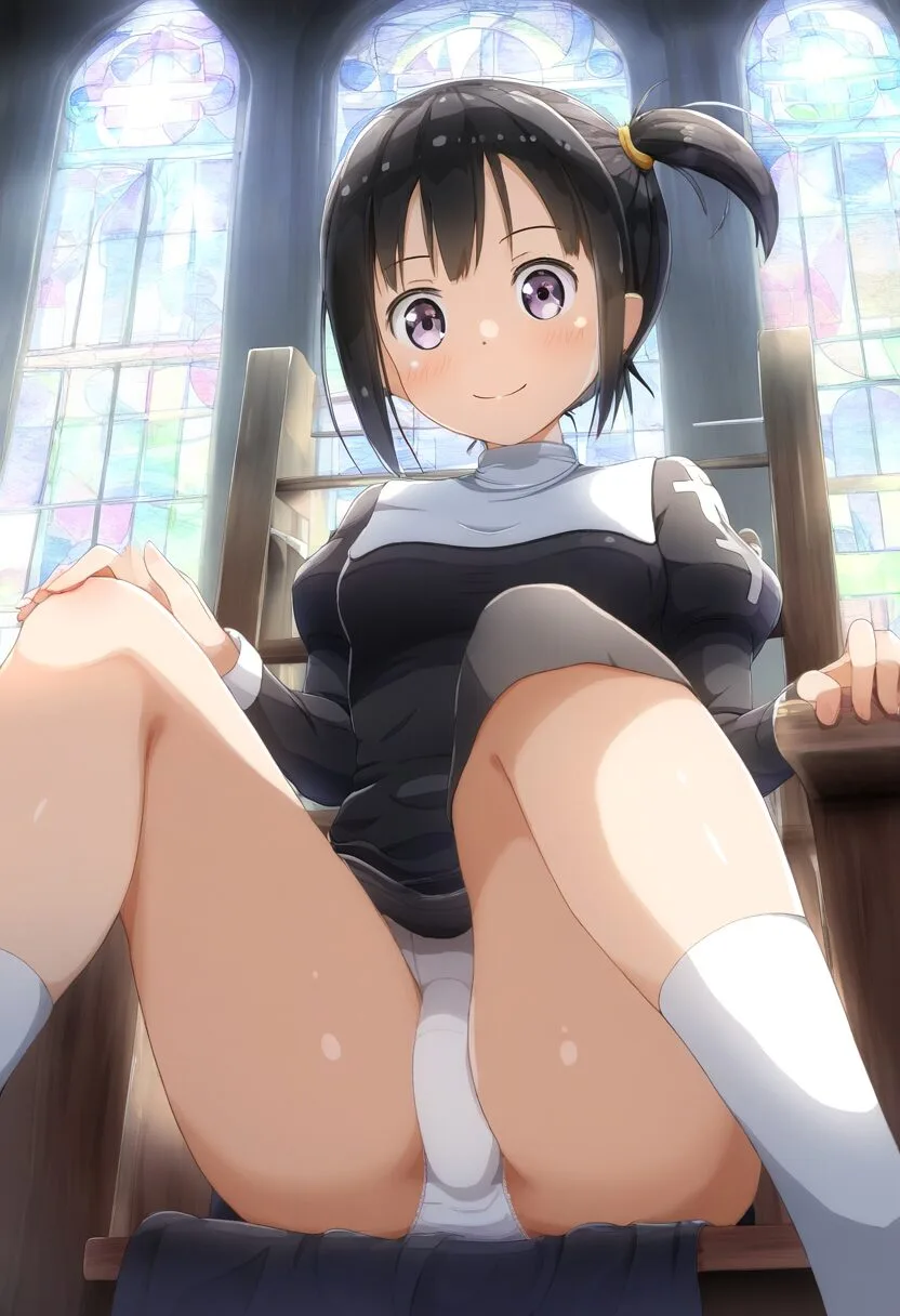 元気な女子はパンツ丸見え