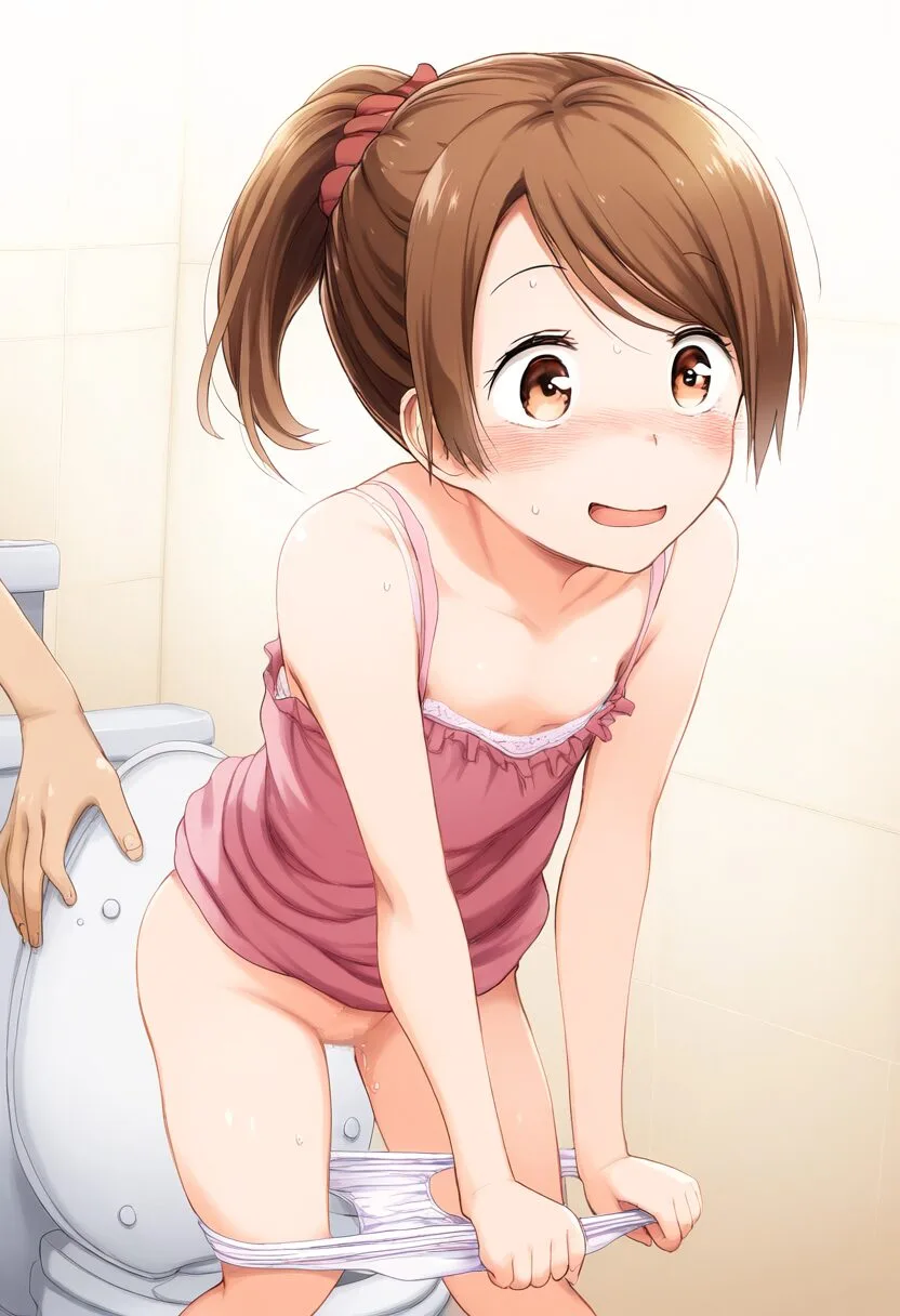 まどかはパンツをおろし中
