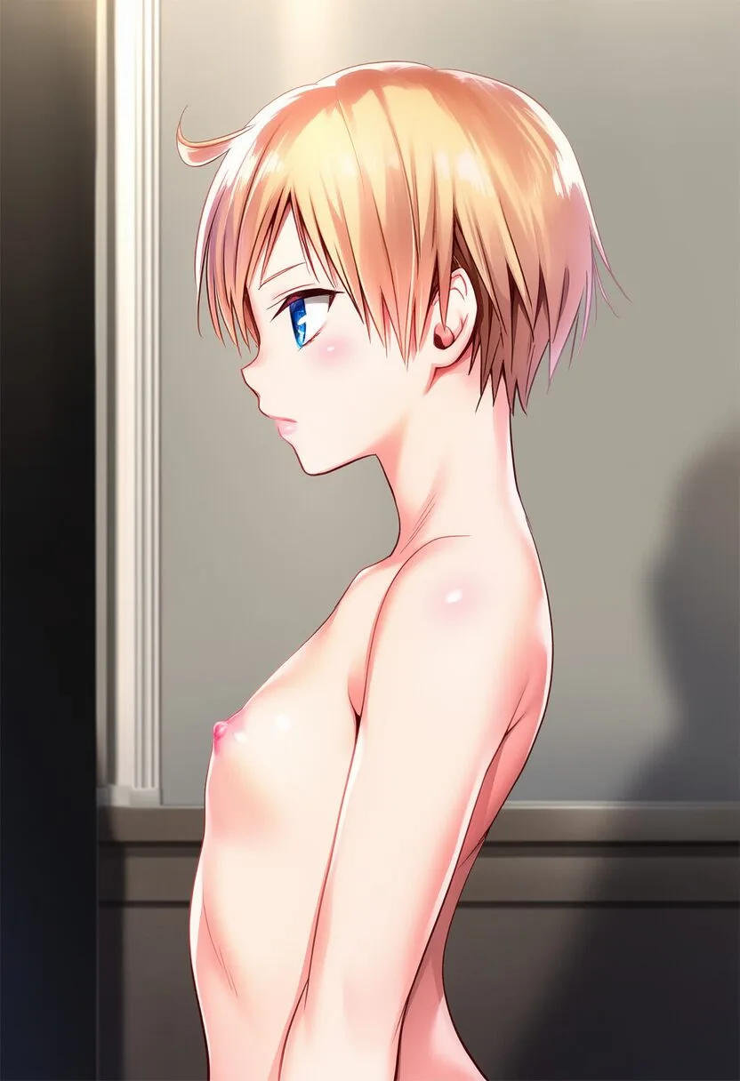 芸術鑑賞するボーイッシュ女子