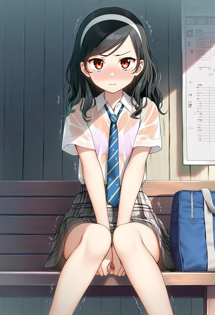 雨に濡れる朝霧ことは