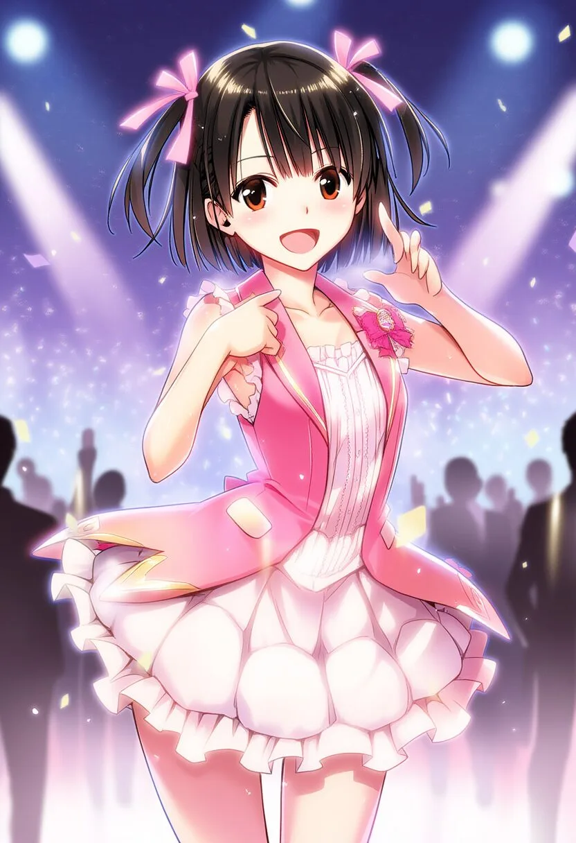 サイドテール女子はアイドルなので、歌って踊る。
