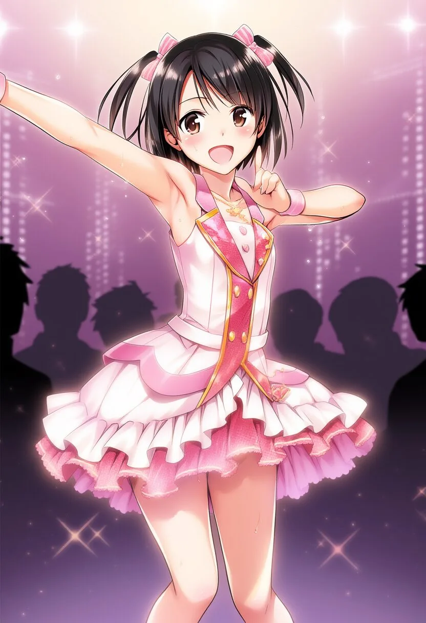 サイドテール女子はアイドルなので、歌って踊る。