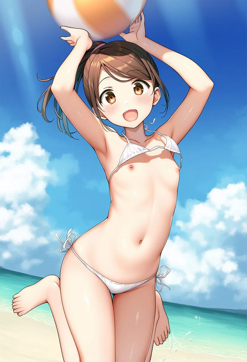 ポロリに気づかない幼馴染系女子