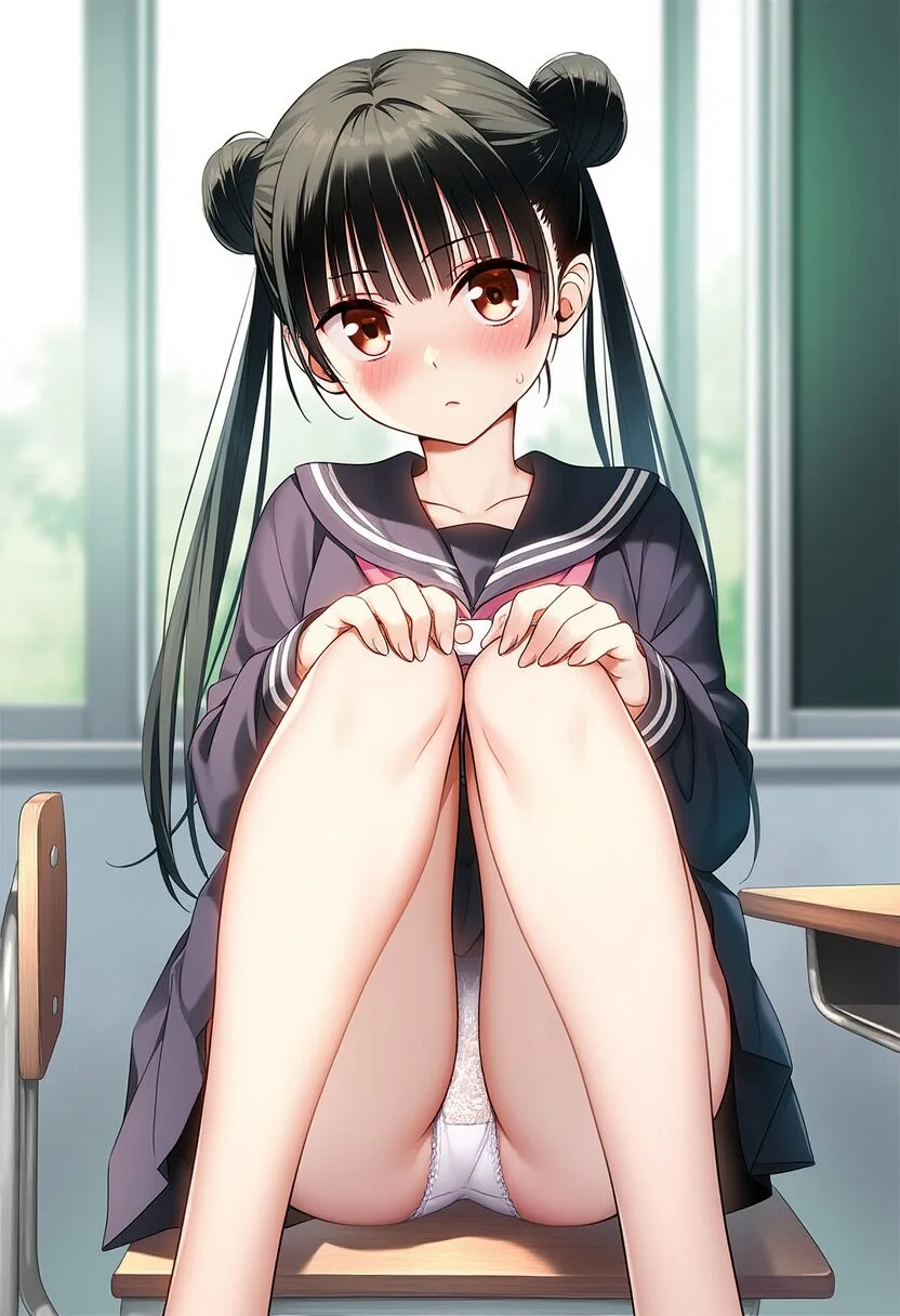 可愛らしい女子はパンチラに気づく