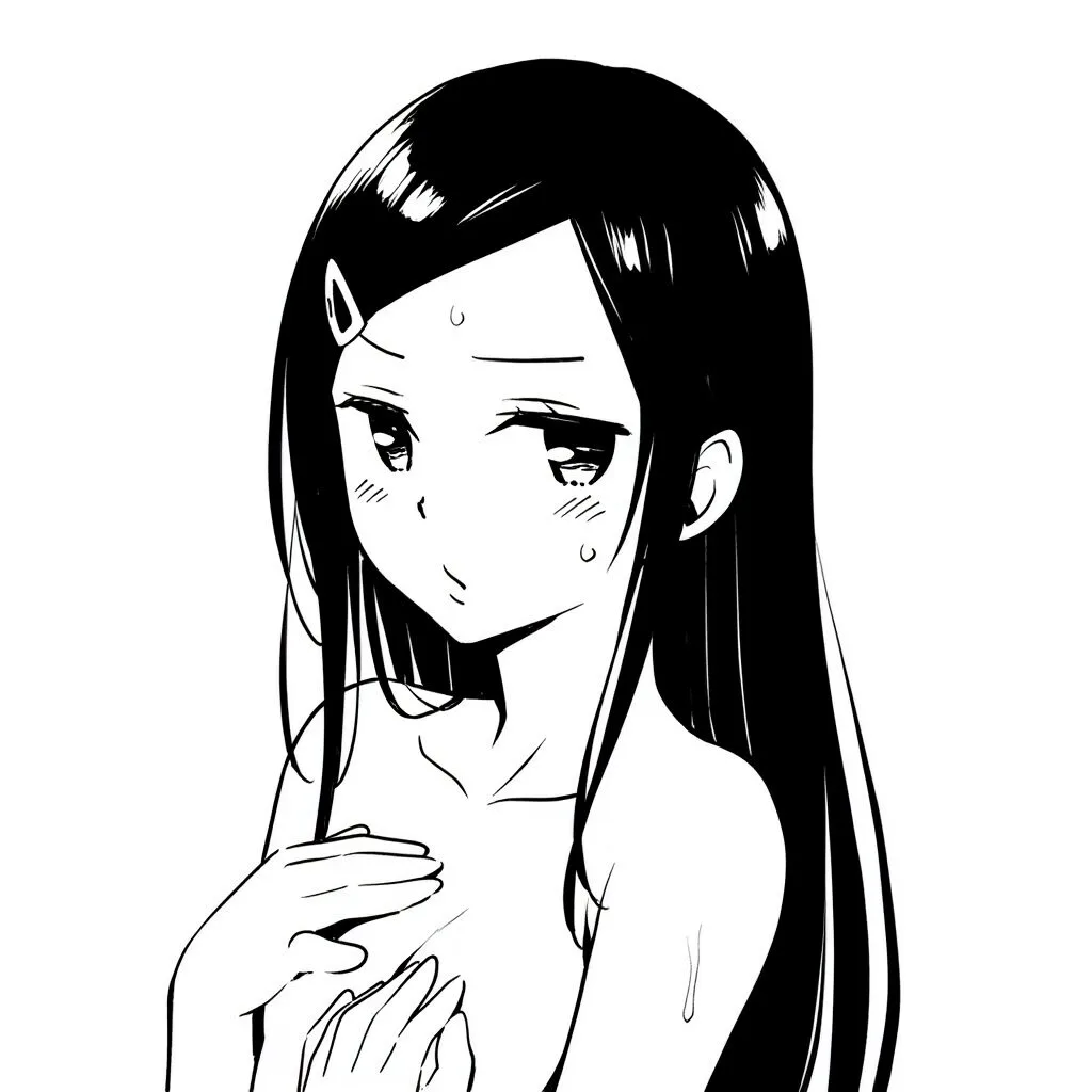 おでこ可愛い女子は温泉で手ブラでジト目