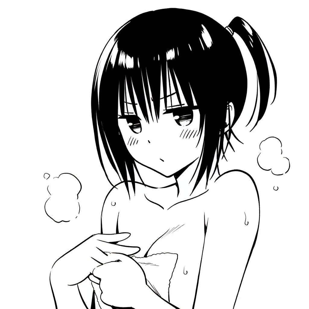 短髪で可愛い女子は温泉で手ブラでジト目